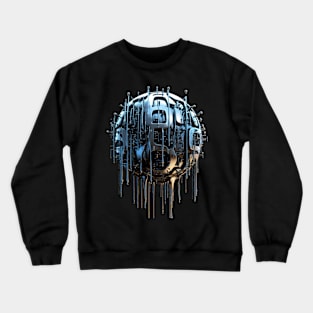 Streatwear cyber techno pattern Crewneck Sweatshirt